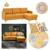 Aurinkoiset yksityiskohdat s&auml;teilev&auml;t olohuoneessa.