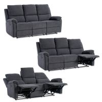 Mekanismisohvan selk&auml;noja kallistuu vivusta tai painikkeesta k&auml;&auml;nt&auml;m&auml;ll&auml;. Samalla jalkarahi nousee yl&ouml;s. Mekanismi l&ouml;ytyy sohvan reunapaikoilta.