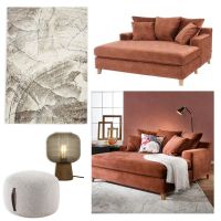 Ruskea olohuone on tunnelmaltaan l&auml;mmin ja kotoinen.