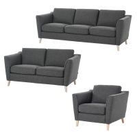 Sohvakalusto koostuu 3- ja 2-istuttavista sohvista, tai vaihtoehtoisesti 3-istuttavasta sohvasta ja yhdest&auml; tai kahdesta lepotuolista.