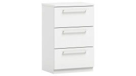 Lakeus lipasto 3 laatikolla, valkoinen