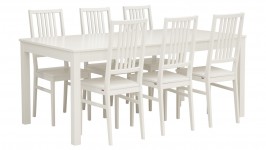 Pohjanmaan LISA-ruokailuryhmä, 6:lla tuolilla (valkoinen)