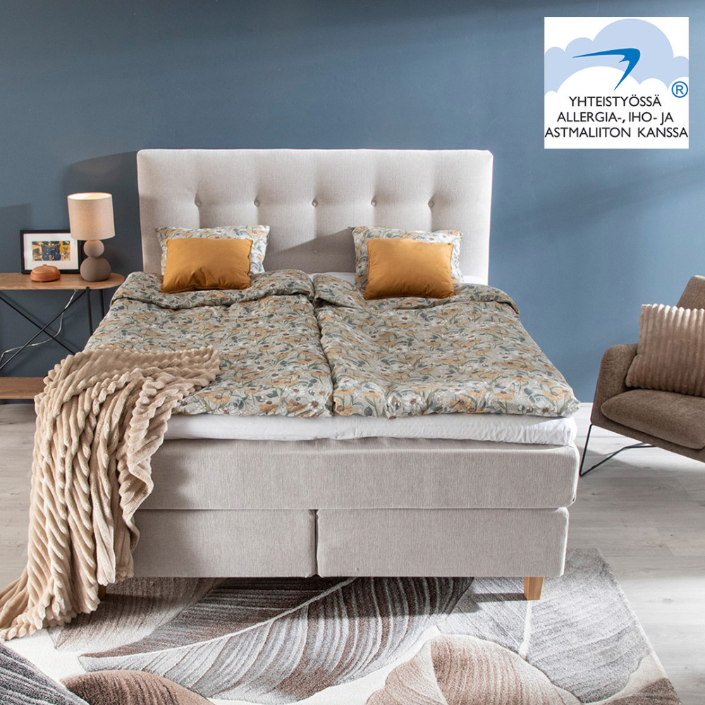 Allergiatunnus - turvallisia unia Sotkasta
Tutustu Allergiatunnuksen saamisen kriteereihin, sek&auml; Sotkan Isabella-s&auml;nkymallistoon, joka on saanut kyseisen tunnuksen tuotteilleen.
Lue lis&auml;&auml;